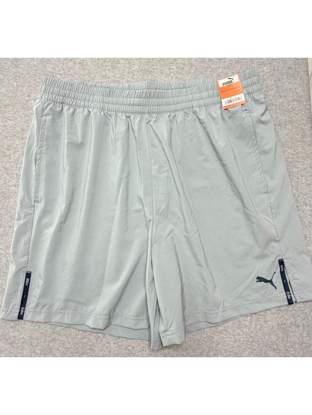 PUMA Men’s Active Woven Shorts XXL Gray Blue 7” Inseam Athletic NWT
